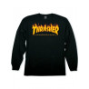 Pánské triko Thrasher Flame Logo L/s / black
